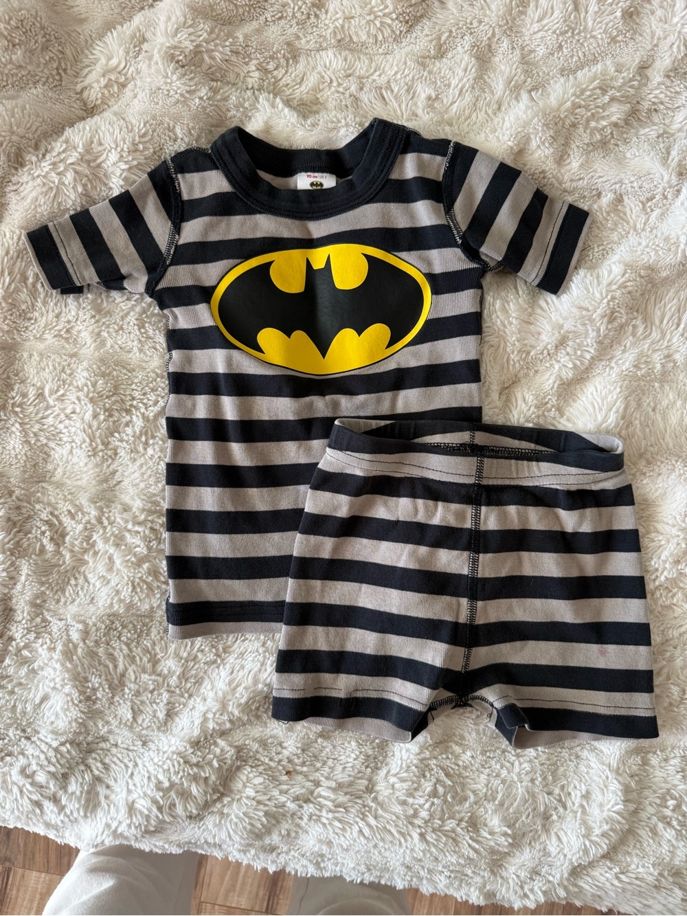 Hanna Andersson Batman Striped Pajama Short Set 3T